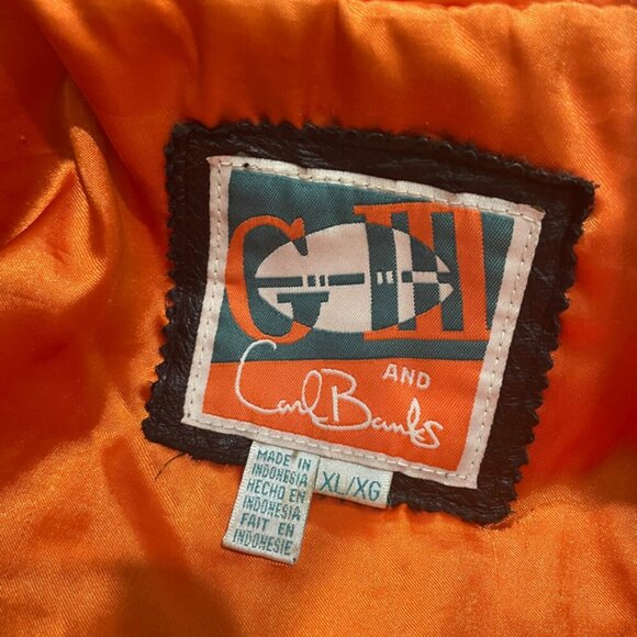 Y2K 90’s NFL MIAMI DOLPHINS MOTO JACKET Sz XL BLACK/ TEAL ORANGE RETRO FOOTBALL - Picture 8 of 16